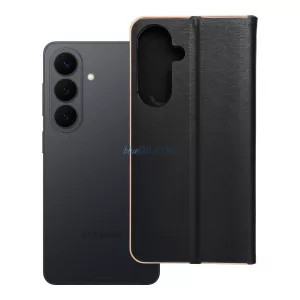 LUNA flipes arany a SAMSUNG S26 Edge, fekete