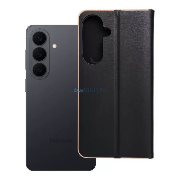 LUNA flipes arany a SAMSUNG S26 Edge, fekete