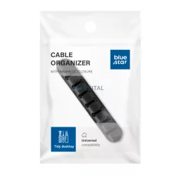   Blue Star PJ-OCZ8 silicone self-adhesive organizer 7 cables --hez fekete (1 pc.)