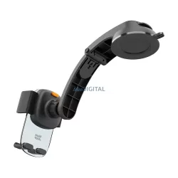   Autós mobiltelefon-tartó szélvédőre és műszerfalra szerelhető BLUE STAR Long Neck Crystal fekete
