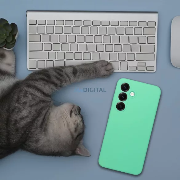 SILICONE 2 mm-es tok SAMSUNG S26, MagSafe-kompatibilis, menta színű
