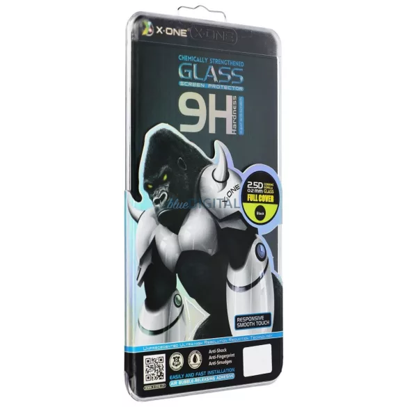 3D teljes fedésű edzett üveg X-ONE – Samsung Galaxy S26 (tokokkal is használható) – az ujjlenyomat-érzékelő működik