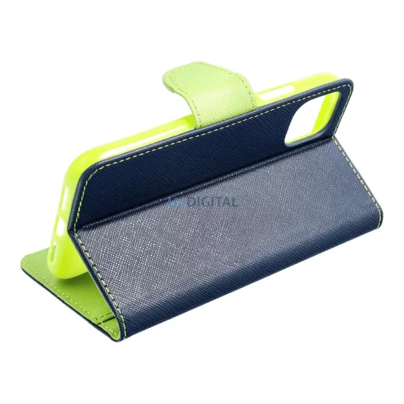 FANCY flip tok Samsung A37 - sötétkék / limezöld