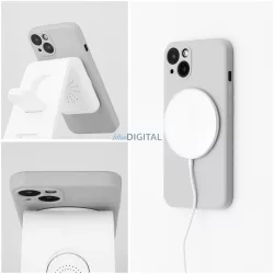   SILICONE MAG COVER tok, MagSafe-kompatibilis, SAMSUNG A37, szürke titán színben