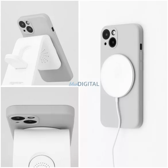 SILICONE MAG COVER tok, MagSafe-kompatibilis, SAMSUNG A37, szürke titán színben