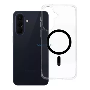 Drop Glue színes gyűrűs Mag-tok, MagSafe-kompatibilis, SAMSUNG A57, fekete