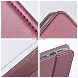   SMART MAGNETO könyvtok a XIAOMI Redmi Note 15 Pro 5G készülékhez, bordó színben