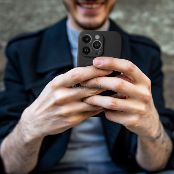 SILICONE MAG COVER MagSafe-kompatibilis tok Samsung Galaxy A17 4G/5G - fekete