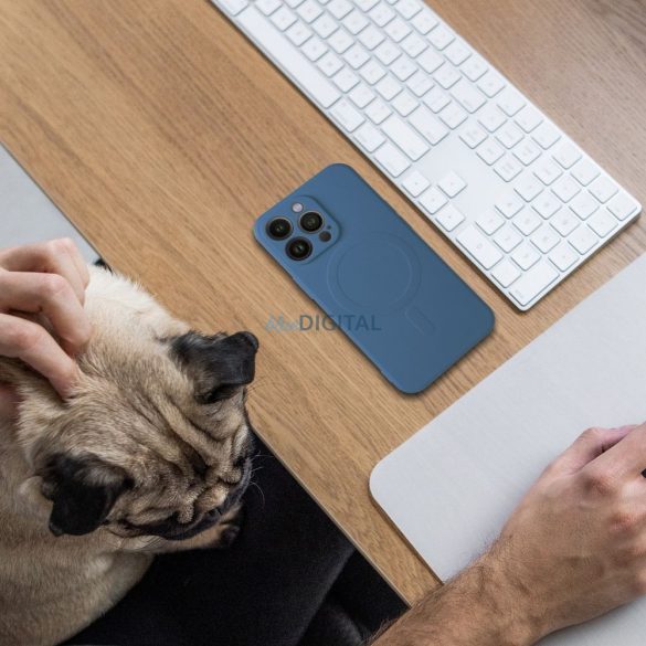 SILICONE MAG COVER MagSafe-kompatibilis tok Samsung Galaxy A17 4G/5G - kék