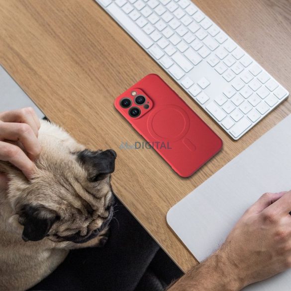 SILICONE MAG COVER MagSafe-kompatibilis tok Samsung Galaxy A17 4G/5G - piros