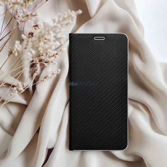 LUNA Book Carbon flip tok Xiaomi Redmi Note 15 Pro Plus 5G - fekete