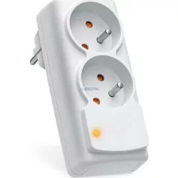 Extension cord 2 sockets ACAR Mini AGD 16A szürke