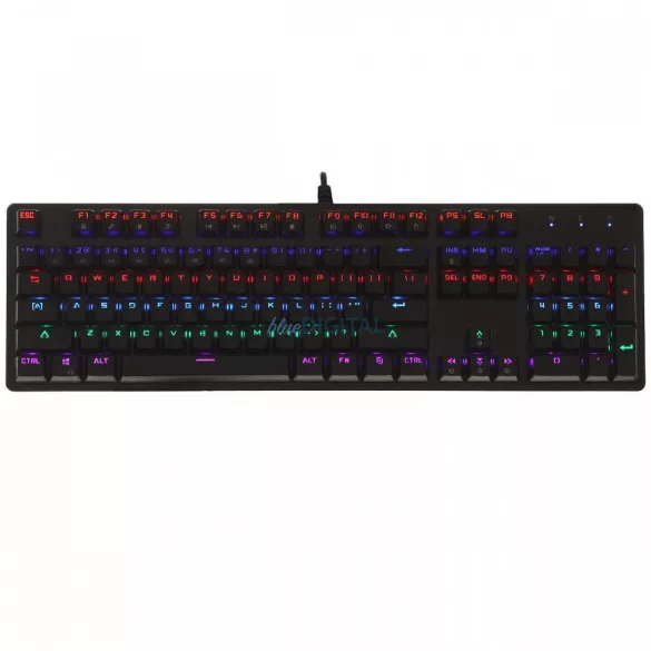 ART AK-51 vezetékes mechanikus billentyűzet USB-A QWERTY LED - fekete
