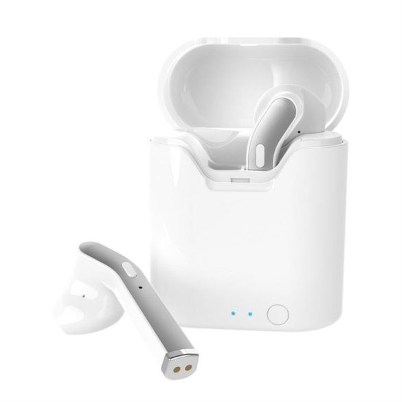 Bluetooth fülhallgatók TWS Slart AP-TW-B2 mikrofonnal mikrohullámú / ezüst