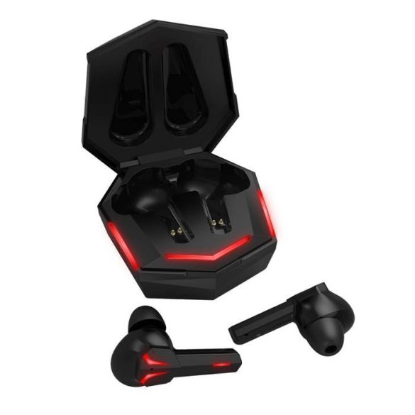 Bluetooth fülhallgatók TWS Art AP-TW-G10 Gaming mikrofonnal és dokkoló állomással type-c fekete