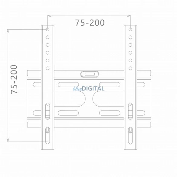 CV-20 fali konzol televízióhoz 14 - 43″ 25kg-ig, nem állítható - fekete