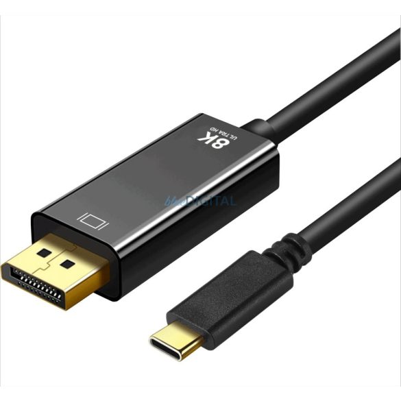 Type-C kábel male és DisplayPort 1.4 male 8K 60Hz ART oemC5-2 1,8m