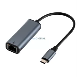   Adapter Type-C férfi RJ45 ETHERNET 10/100/1000Mbps ART USBC-LAN OEM-C6 15cm