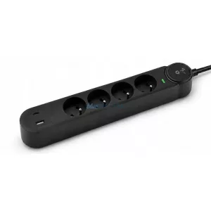Extension cord 4 sockets + USB A + USB C Art FU915 3 m fekete