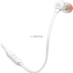   Vezetékes fülhallgató, 3,5 mm-es csatlakozóval, JBL T110, fehér