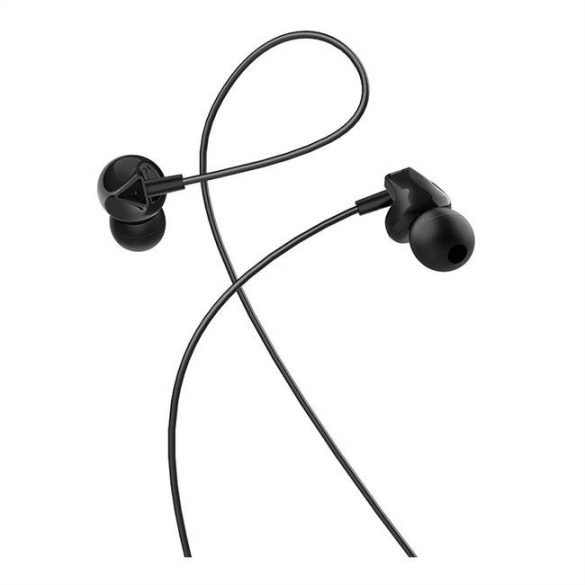 HOCO fülhallgatók M60 Tökéletes hangzás univerzális fülhallgató mikrofonnalnal, fekete