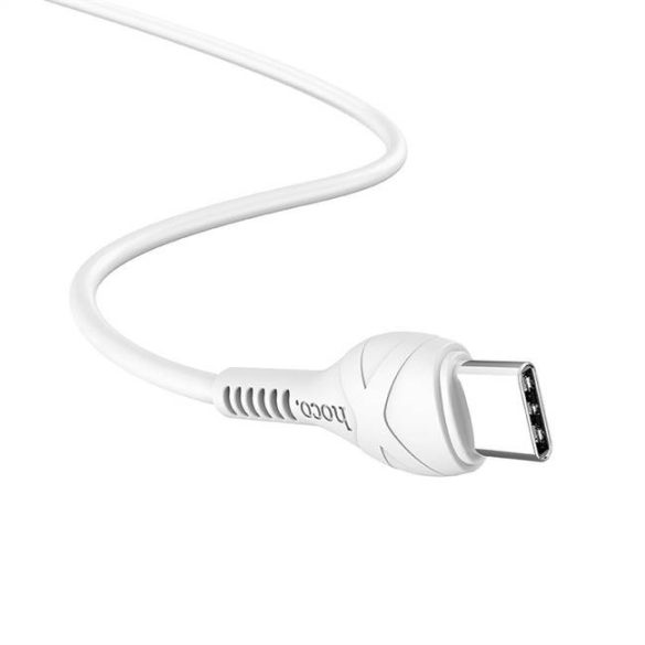 HOCO USB kábel Cool hálózati töltő adatkábel Type-c 1 méter fehér