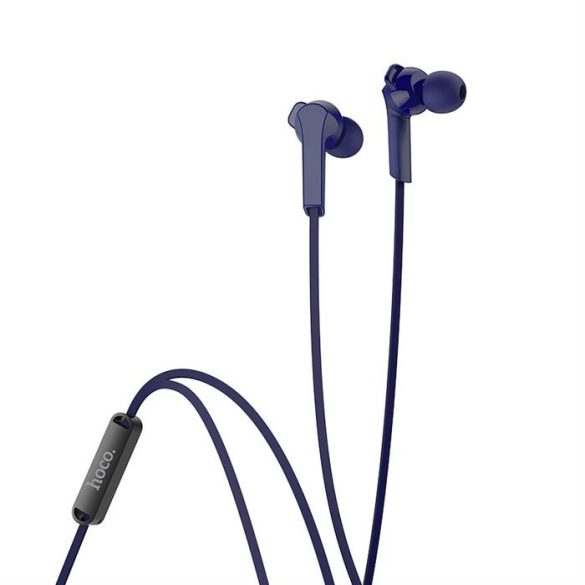 HOCO fülhallgatók Jack 3,5 mm mikrofonnal M72 kék színnel