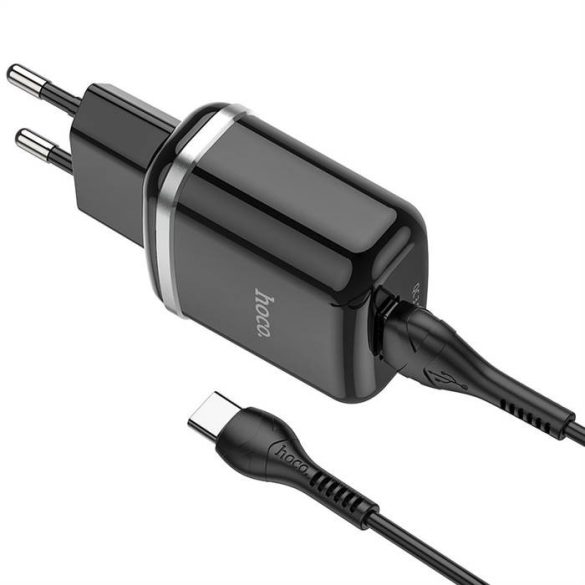 HOCO töltő USB 3A QC3.0 Gyors töltő Special CSATLAKOZOTT CN típusú kábel N3 fekete