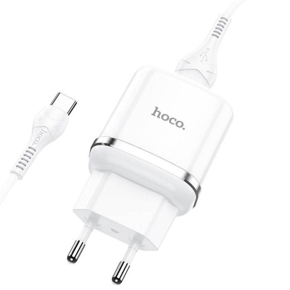 HOCO töltő USB 3A QC3.0 Gyors töltő Special egyetlen port type-c C kábel N3 fehér