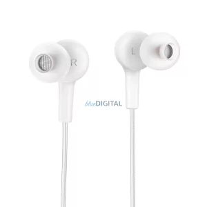 HOCO drót fülhallgató 3,5 mm-es jack mikrofonnal M78 fehér