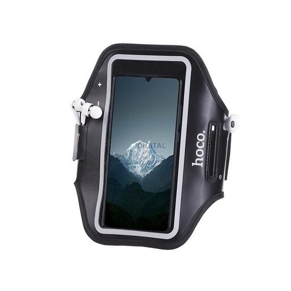 Hoco BAG01 fitnesz tok karra univerzális (19.4cm x 46.5cm) - fekete