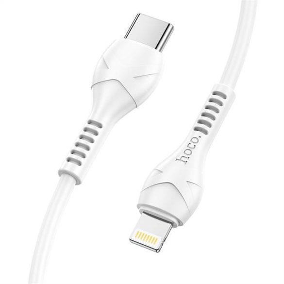 HOCO kábel Type-c iPhone Lightning 8 pin csatlakozóval - Power Delivery gyorstöltő PD20W X55 fehér