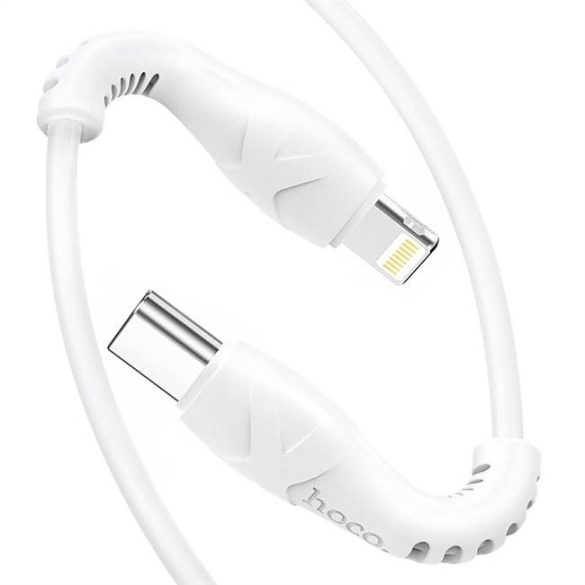 HOCO kábel Type-c iPhone Lightning 8 pin csatlakozóval - Power Delivery gyorstöltő PD20W X55 fehér