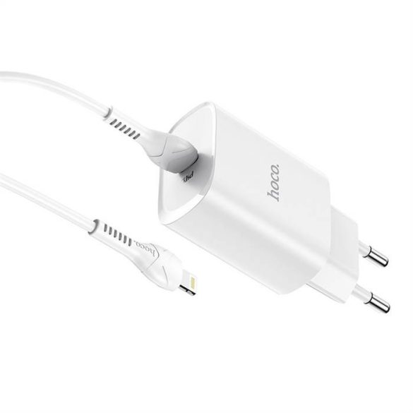 HOCO töltő type-c PD20W Gyors töltő Smart töltő kábellel iPhone lightning 8-pin N14 fehér