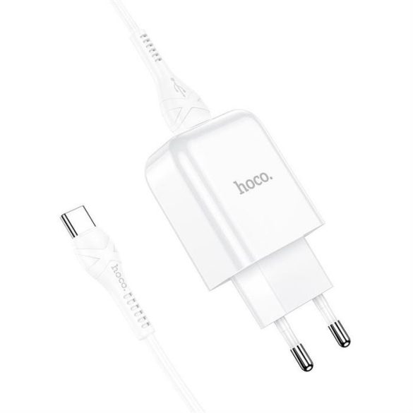 HOCO úti töltő USB-kábel + type-c 2A N2 Vigor fehér