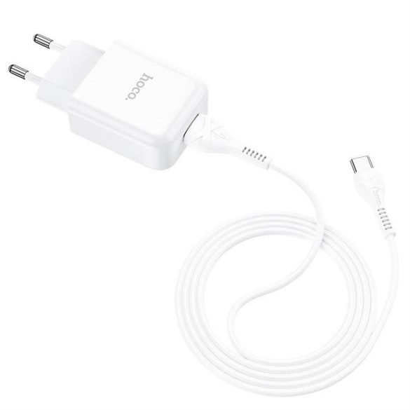 HOCO úti töltő USB-kábel + type-c 2A N2 Vigor fehér