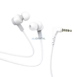   HOCO drót fülhallgató 3,5 mm-es jack mikrofonnal M86 fehér