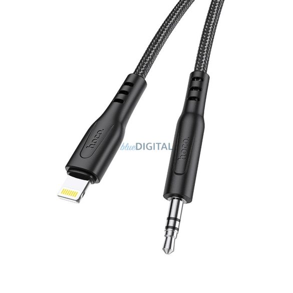 HOCO kábel AUX Audio Jack 3,5 mm-es csatlakozó 8 pin Lightninng UPA198 1m fekete
