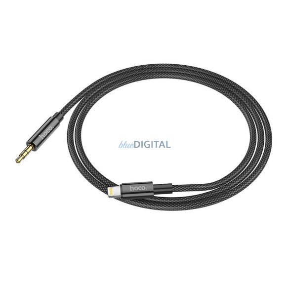 HOCO kábel AUX Audio Jack 3,5 mm-es csatlakozó 8 pólusú Lightninng UPA19 1m fekete