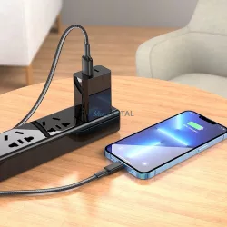   HOCO CABLE USB Iphone lightning 8-PIN 2,4a Jaeger x69 1m fekete fehér
