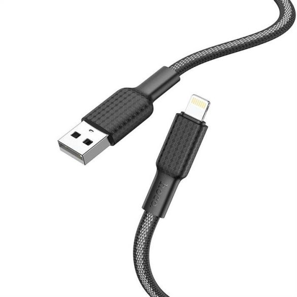 HOCO CABLE USB Iphone lightning 8-PIN 2,4a Jaeger x69 1m fekete fehér