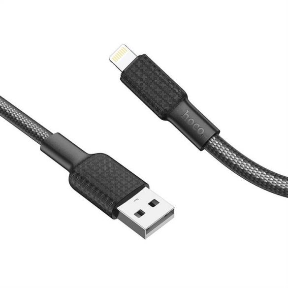 HOCO CABLE USB Iphone lightning 8-PIN 2,4a Jaeger x69 1m fekete fehér