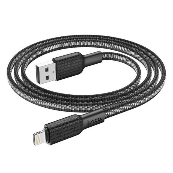 HOCO CABLE USB Iphone lightning 8-PIN 2,4a Jaeger x69 1m fekete fehér