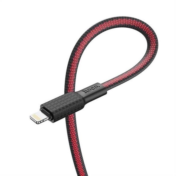 HOCO kábel usb-iPhone  lightning 8-PIN 2,4a Jaeger x69 1m fekete piros