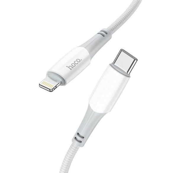 Hoco kábel type-c iPhone  lightning 8-pin áramellátás PD20W komp x70 1m fehér