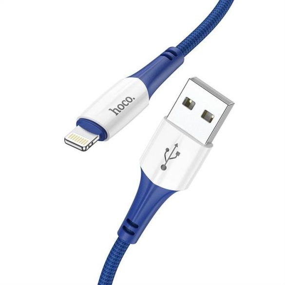 HOCO kábel USB Iphone  lightning 8-pin 2,4a komp x70 1m kék