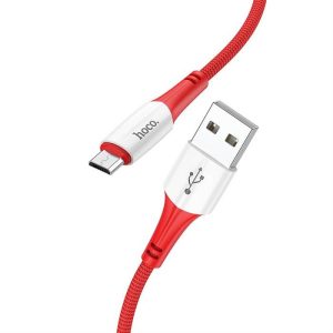 HOCO kábel usb -mikro 2,4A komp x70 1m piros