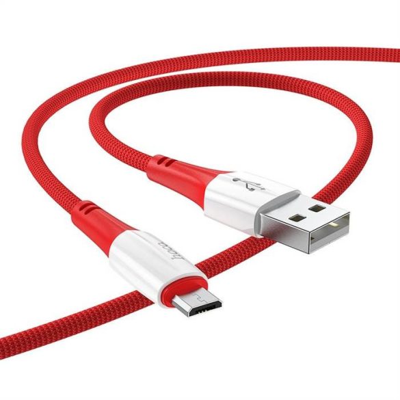 HOCO kábel usb -mikro 2,4A komp x70 1m piros