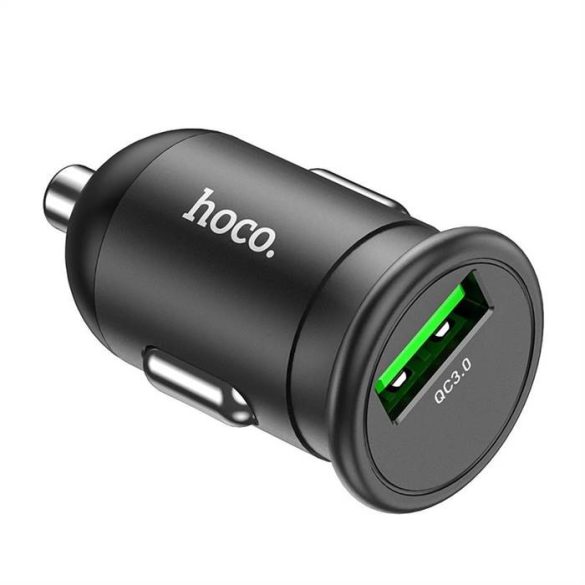 HOCO Autós töltő usb QC3.0 18W Mighty Z43 fekete