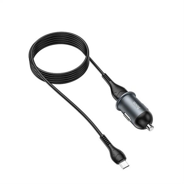 HOCO Autós töltő USB QC3.0 18W + MICRO CALL MOSFY Z43 Szürke